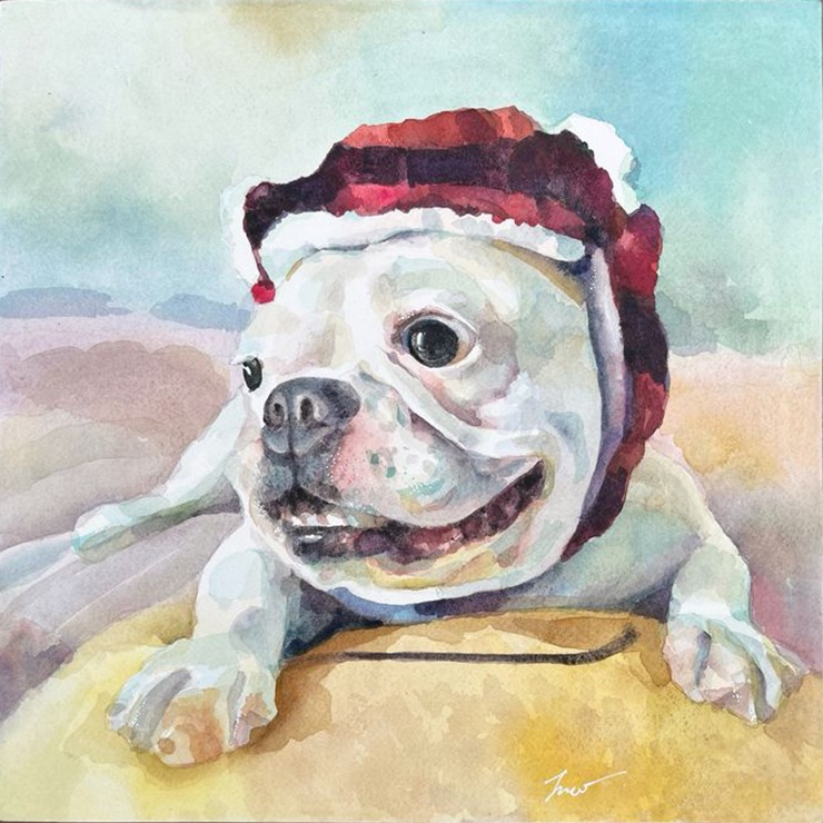 Watercolor on Arches pet portrait
